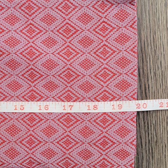 RW&Co Red Pattern pull on pencil career wear skirt Sz S - Picture 6 of 8